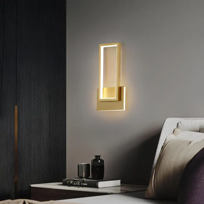 Lumidazzle minimalistische led wandleuchte gold 46cm modern xlumina