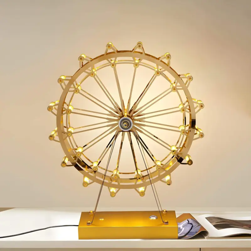 Lumiferris goldene eisen tischlampe led touch steuerung xlumina5