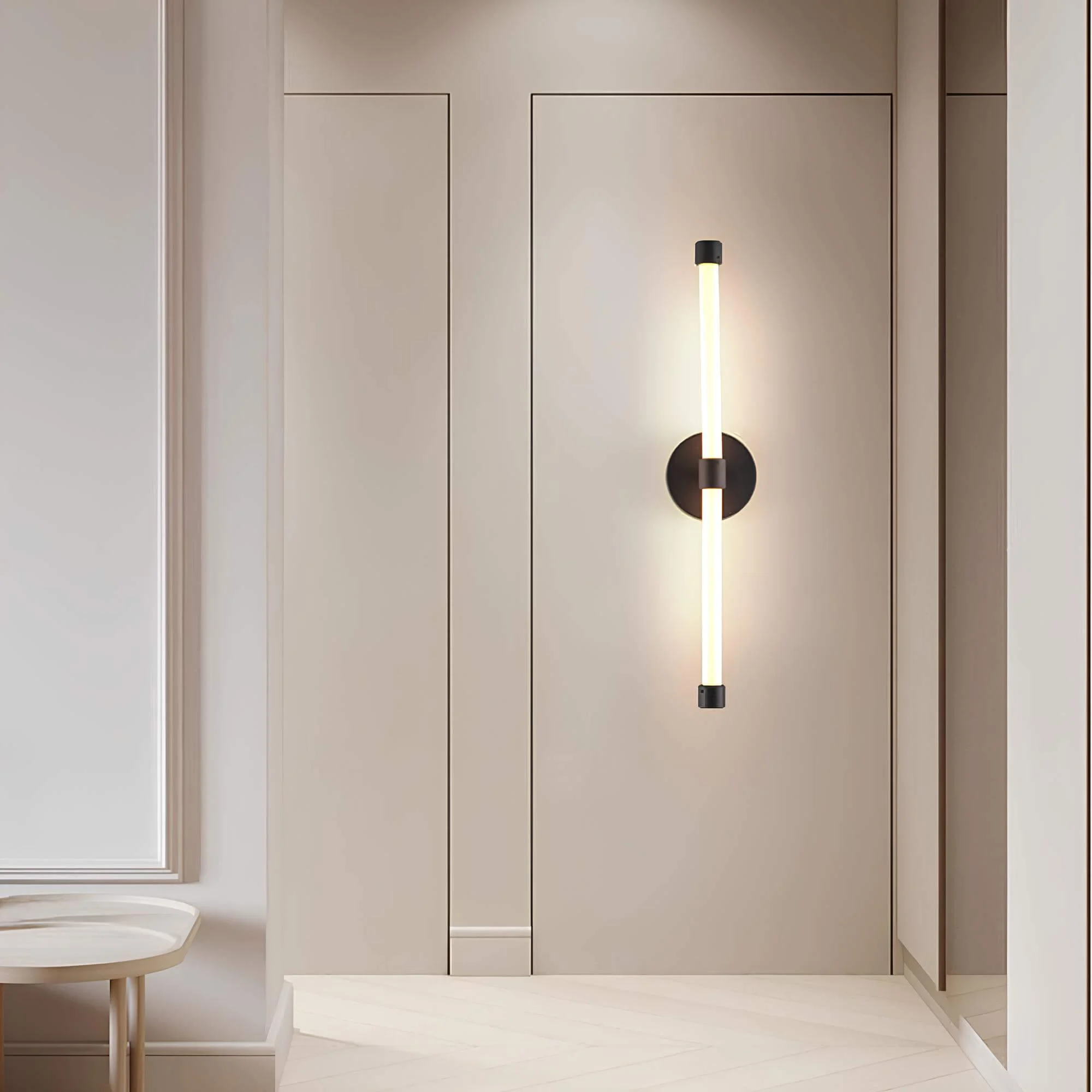 Lumiglo Moderne Minimalistische Led Wandlampe Acryl Schwarz Weiss Xlumina 3