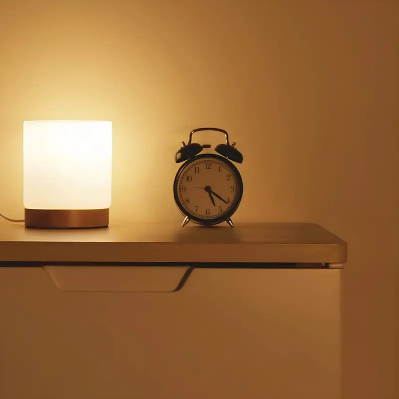 Lumiglow mini glaeserne zylinder tischlampe 360 grad touch dimmung led xlumina2