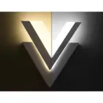 Lumiled v form led wandlampe minimalistisch modern energiesparend schwarz weiss xlumina10