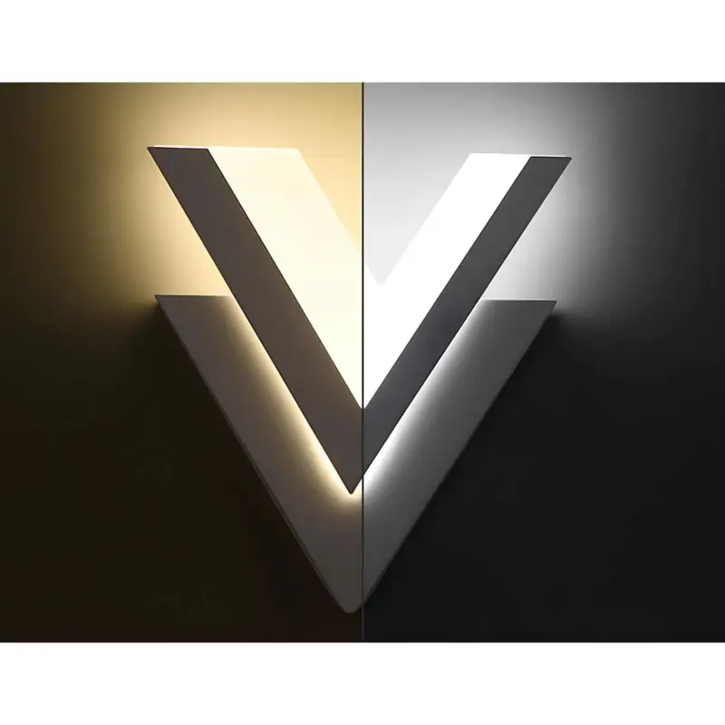 Lumiled v form led wandlampe minimalistisch modern energiesparend schwarz weiss xlumina10