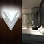 Lumiled v form led wandlampe minimalistisch modern energiesparend schwarz weiss xlumina7