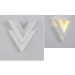 Lumiled v form led wandlampe minimalistisch modern energiesparend schwarz weiss xlumina9