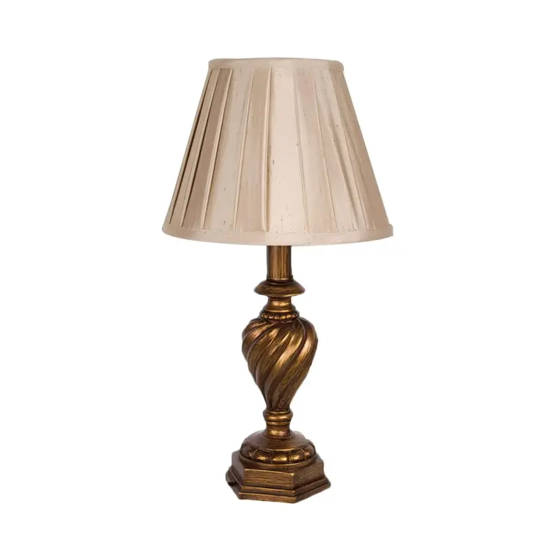 Luminadesign geplisseerte nachttischlampe harzfuss beige xlumina