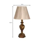 Luminadesign geplisseerte nachttischlampe harzfuss beige xlumina5