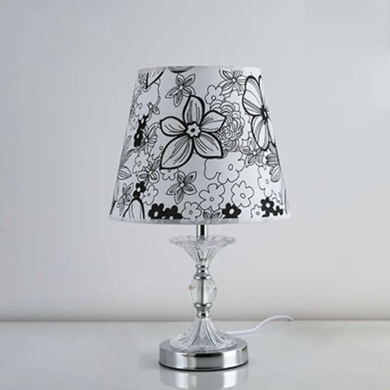 Luminarts stilvolle tischlampe blumenmotiv schwarz led xlumina