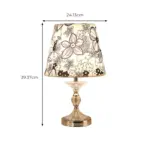 Luminarts stilvolle tischlampe blumenmotiv schwarz led xlumina