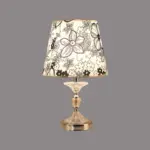 Luminarts stilvolle tischlampe blumenmotiv schwarz led xlumina