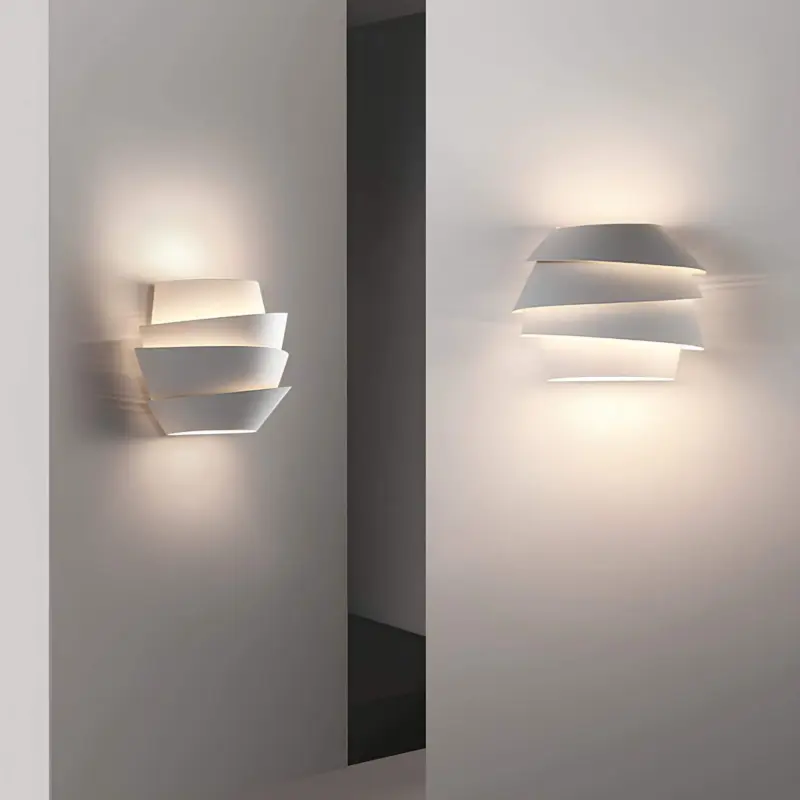 Luminique skandinavische wandlampe doppelte lichtpunkte eisen modern minimalistisch xlumina