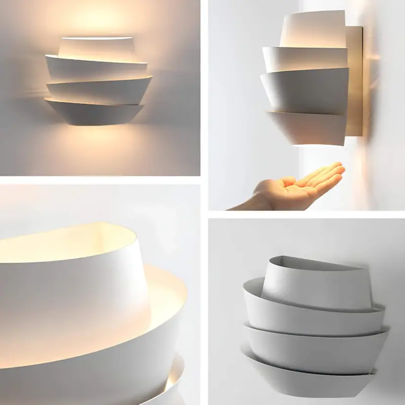 Luminique skandinavische wandlampe doppelte lichtpunkte eisen modern minimalistisch xlumina