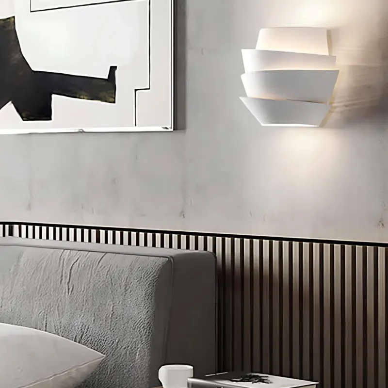 Luminique skandinavische wandlampe doppelte lichtpunkte eisen modern minimalistisch xlumina