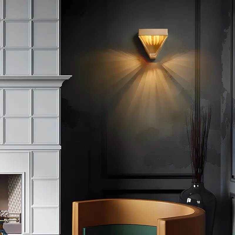 Lumino led wandlampe geometrisches muster schwarz weiss warmweiss energiesparend modern design xlumina5