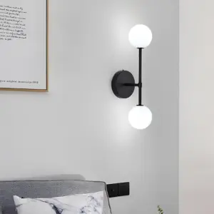 Homeko - Frosted Glass Ball LED Wall Light
