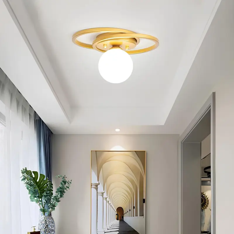 Luminousglobe deckenleuchte led modern zeitlos schwarz gold weiss energieeffizient xlumina