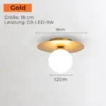 Luminousglobe deckenleuchte led modern zeitlos schwarz gold weiss energieeffizient xlumina