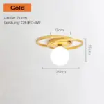 Luminousglobe deckenleuchte led modern zeitlos schwarz gold weiss energieeffizient xlumina