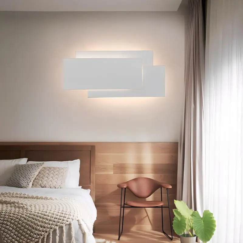 Luminova minimalistische led wandlampe aluminium modern wohnzimmer schlafzimmer flur warmweiss kaltweiss 9w 12w 18w xlumina