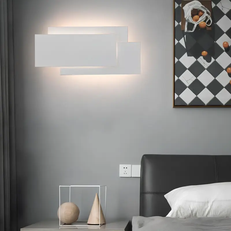 Luminova minimalistische led wandlampe aluminium modern wohnzimmer schlafzimmer flur warmweiss kaltweiss 9w 12w 18w xlumina