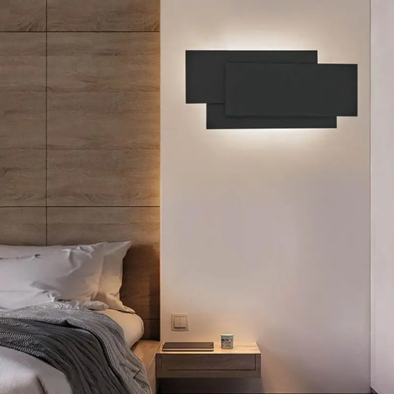 Luminova minimalistische led wandlampe aluminium modern wohnzimmer schlafzimmer flur warmweiss kaltweiss 9w 12w 18w xlumina