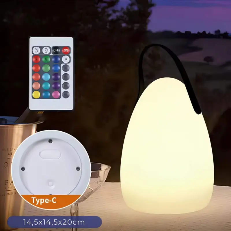 Lumishade led tischlampe mit farbwechsel fernbedienung 20cm wohnzimmer buro xlumina64