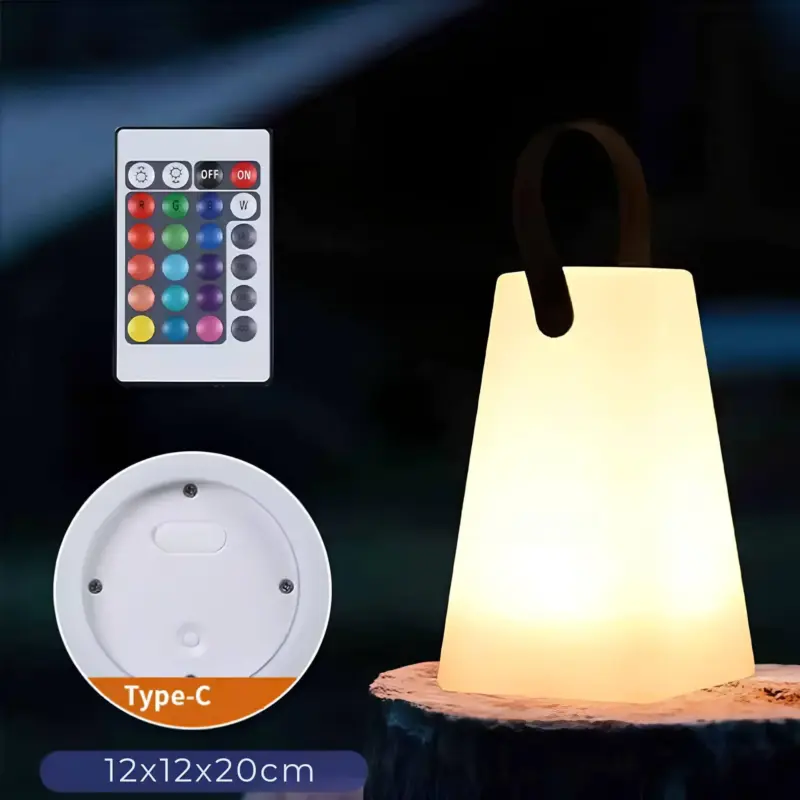 Lumishade led tischlampe mit farbwechsel fernbedienung 20cm wohnzimmer buro xlumina65