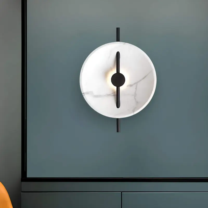 Lumisphere runde led wandlampe harz marmor modern design energieeffizient wandmontage xlumina4