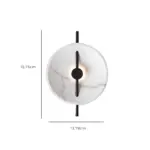 Lumisphere runde led wandlampe harz marmor modern design energieeffizient wandmontage xlumina8