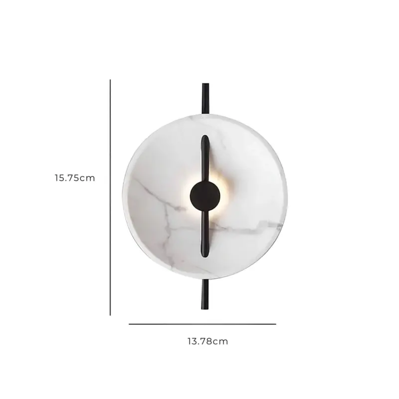 Lumisphere runde led wandlampe harz marmor modern design energieeffizient wandmontage xlumina8