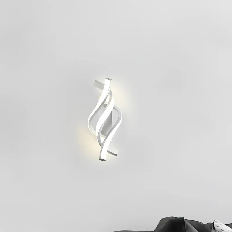 Lumispiral zeitgenossische led Wandleuchte spiral design modern warmweiss schwarz gold 12w xlumina