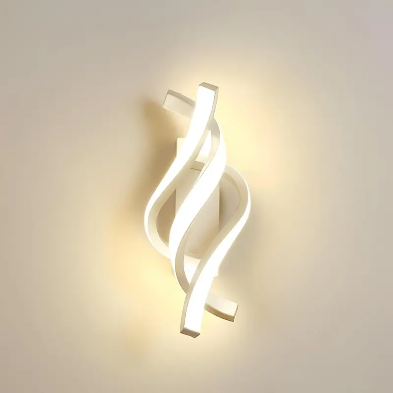 Lumispiral zeitgenossische led Wandleuchte spiral design modern warmweiss schwarz gold 12w xlumina