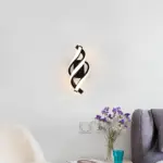 Lumispiral zeitgenossische led Wandleuchte spiral design modern warmweiss schwarz gold 12w xlumina