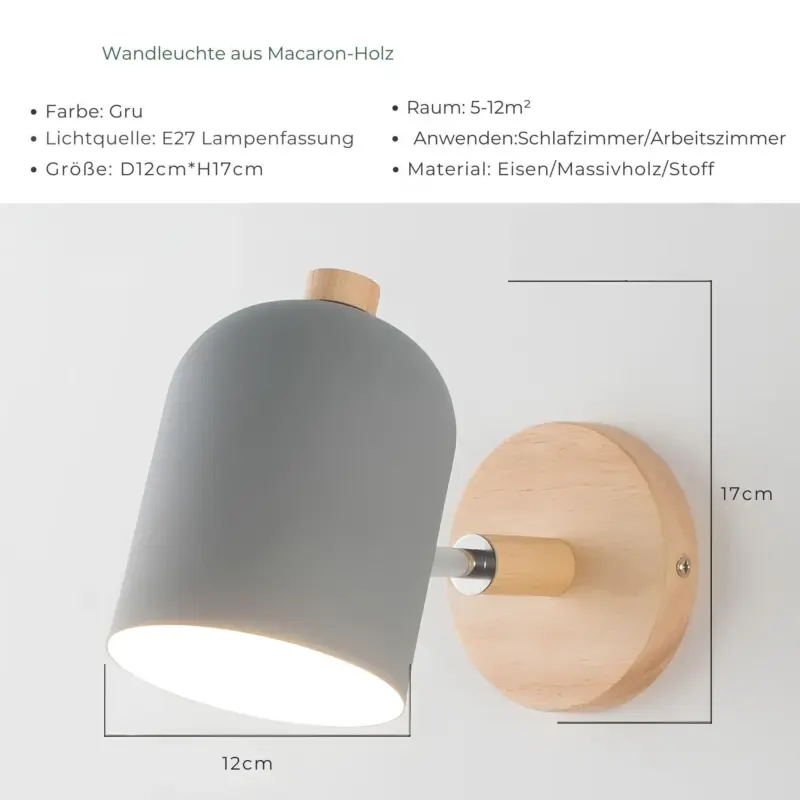 Lumolight skandinavische wandhangelampe holz modern natur wohnzimmer flur xlumina