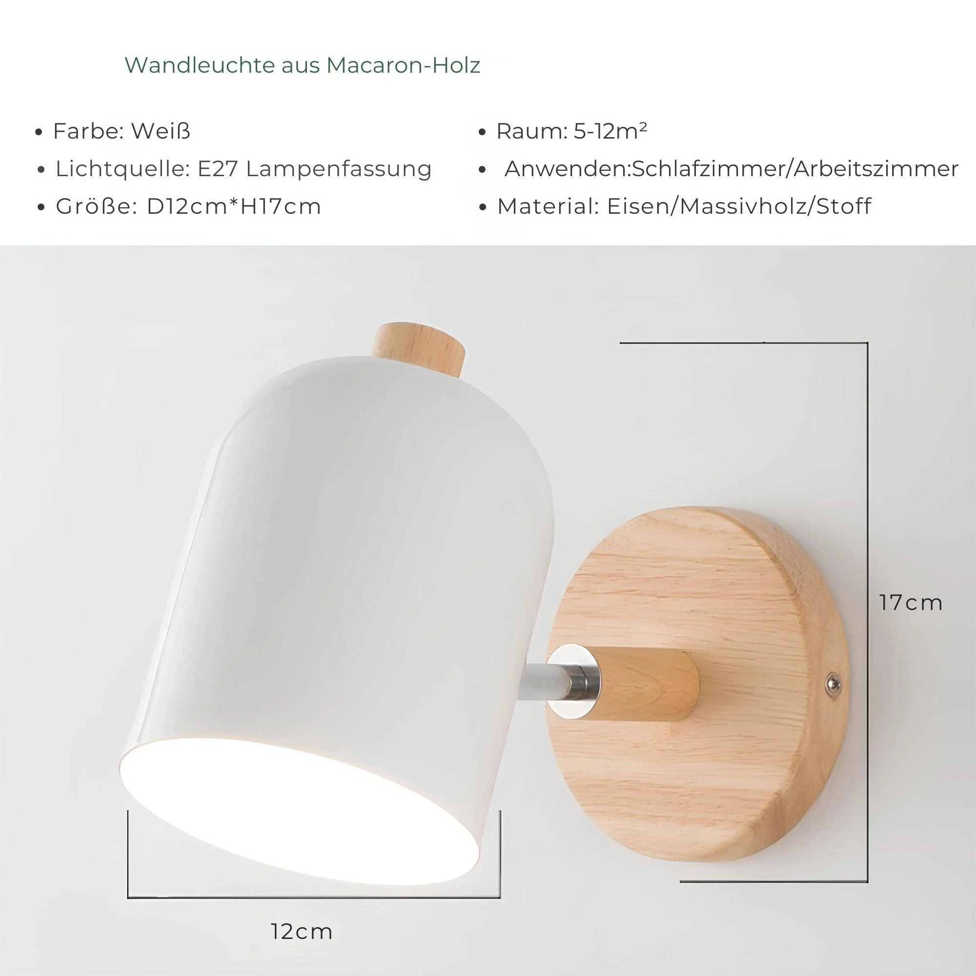 Lumolight Skandinavische Wandhangelampe Holz Modern Natur Wohnzimmer Flur Xlumina3