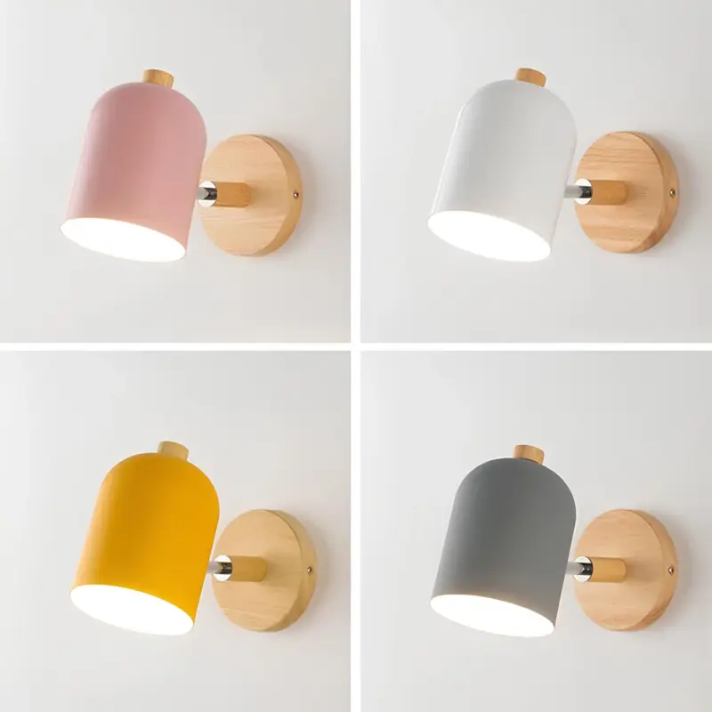 Lumolight skandinavische wandhangelampe holz modern natur wohnzimmer flur xlumina8