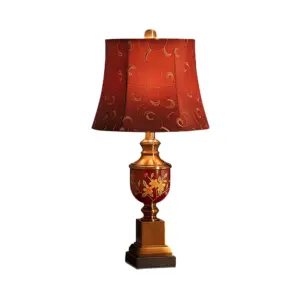 Homeko - Elegant Red Empire Table Lamp