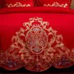 Luxury 100 Cotton Classicism Wedding Bedding Set Embroidery Arc edge Duvet Cover Bed Sheet Pillowcases Queen 320ac222 ca3d 4436 ad20 f0f9c3ded5ea