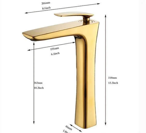 Luxury Golden Finish Washroom Faucet 462349