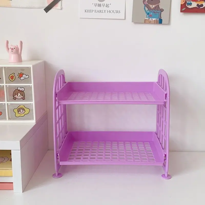 Macaron coloured minimalist desktop organiser storage tray