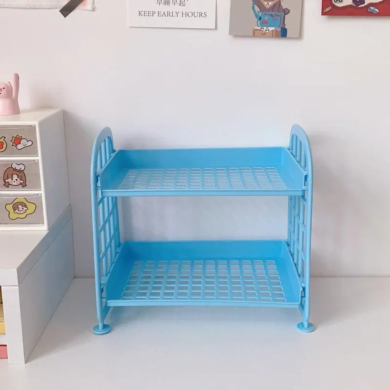 Macaron coloured minimalist desktop organiser storage tray