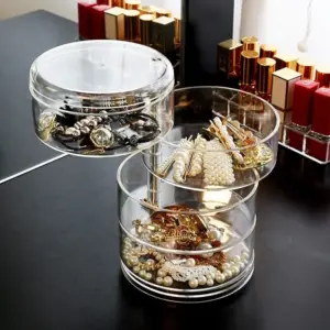 Transparent Tiered Jewelry Storage