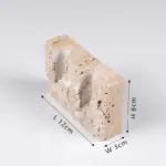 Marble effect candlestick holder