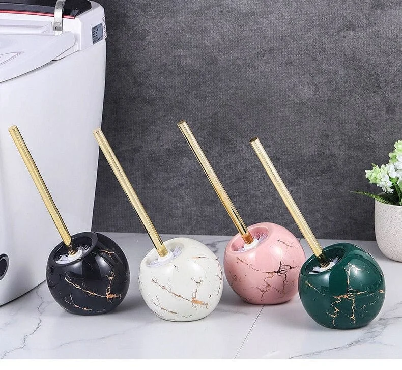 Marble Texture Ceramic Base Toilet Brush Description 0