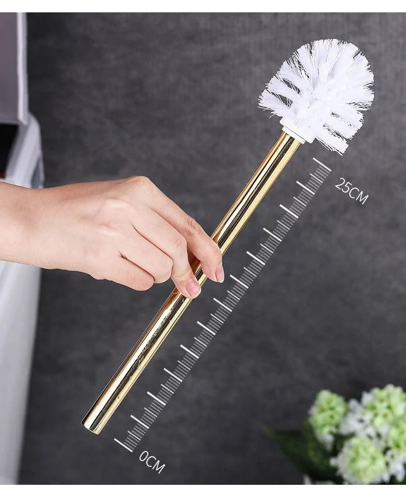 Marble Texture Ceramic Base Toilet Brush Description 2