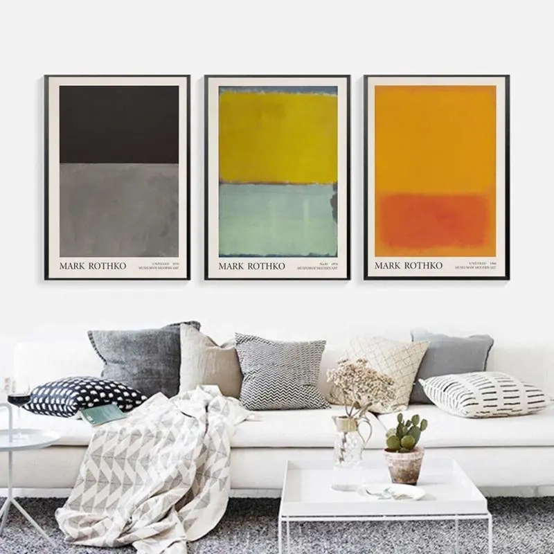 Mark rothko abstract colour canvas poster