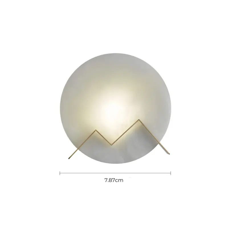 Marmerglow led wandlampe aus marmor kreisfoermige wandleuchte beige grau schwarz xlumina4