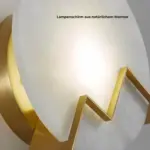 Marmerglow led wandlampe aus marmor kreisfoermige wandleuchte beige grau schwarz xlumina8
