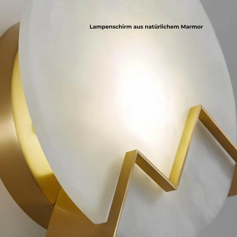 Marmerglow led wandlampe aus marmor kreisfoermige wandleuchte beige grau schwarz xlumina8