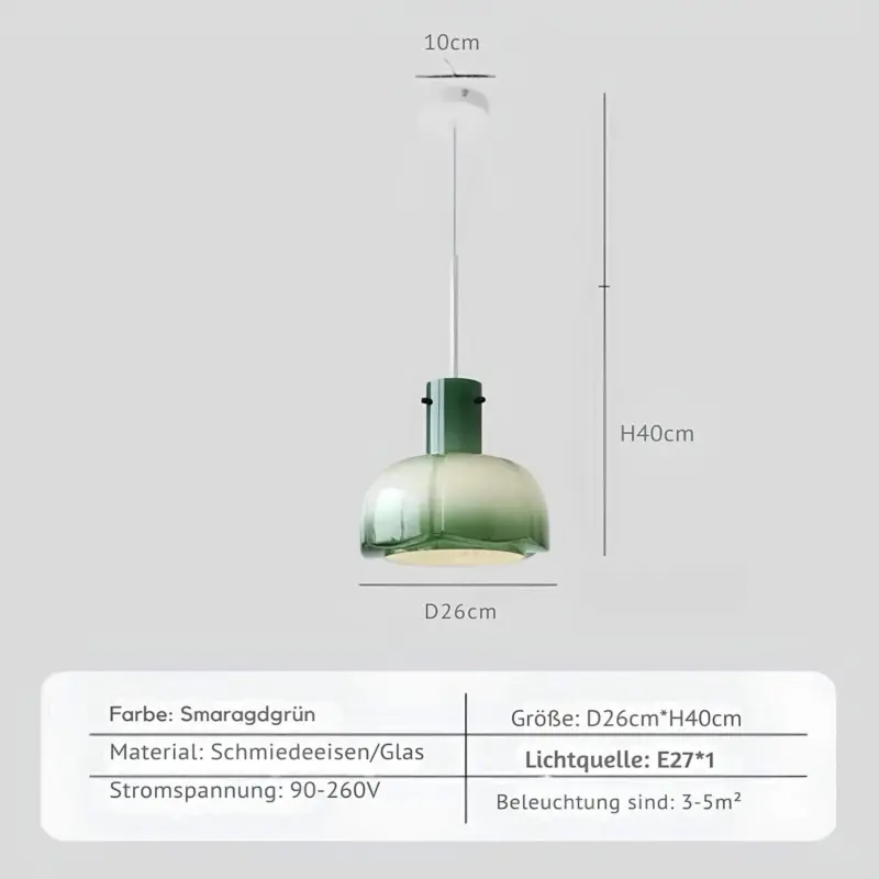 Medievalsimplicity glashaengelampe transparent bronze 25cm 30cm 35cm xlumina