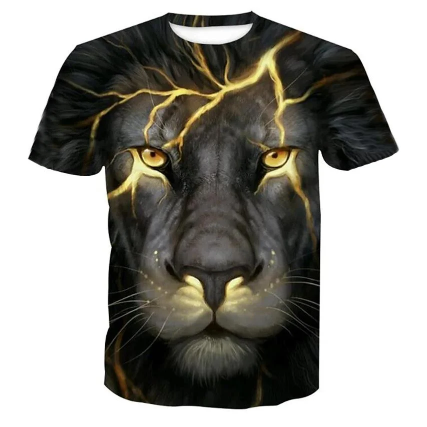 Mens T Shirt Graphic Animal Plus Size Print Short Sleeve Halloween Tops Mens Clothing Black S Dailysale 973560